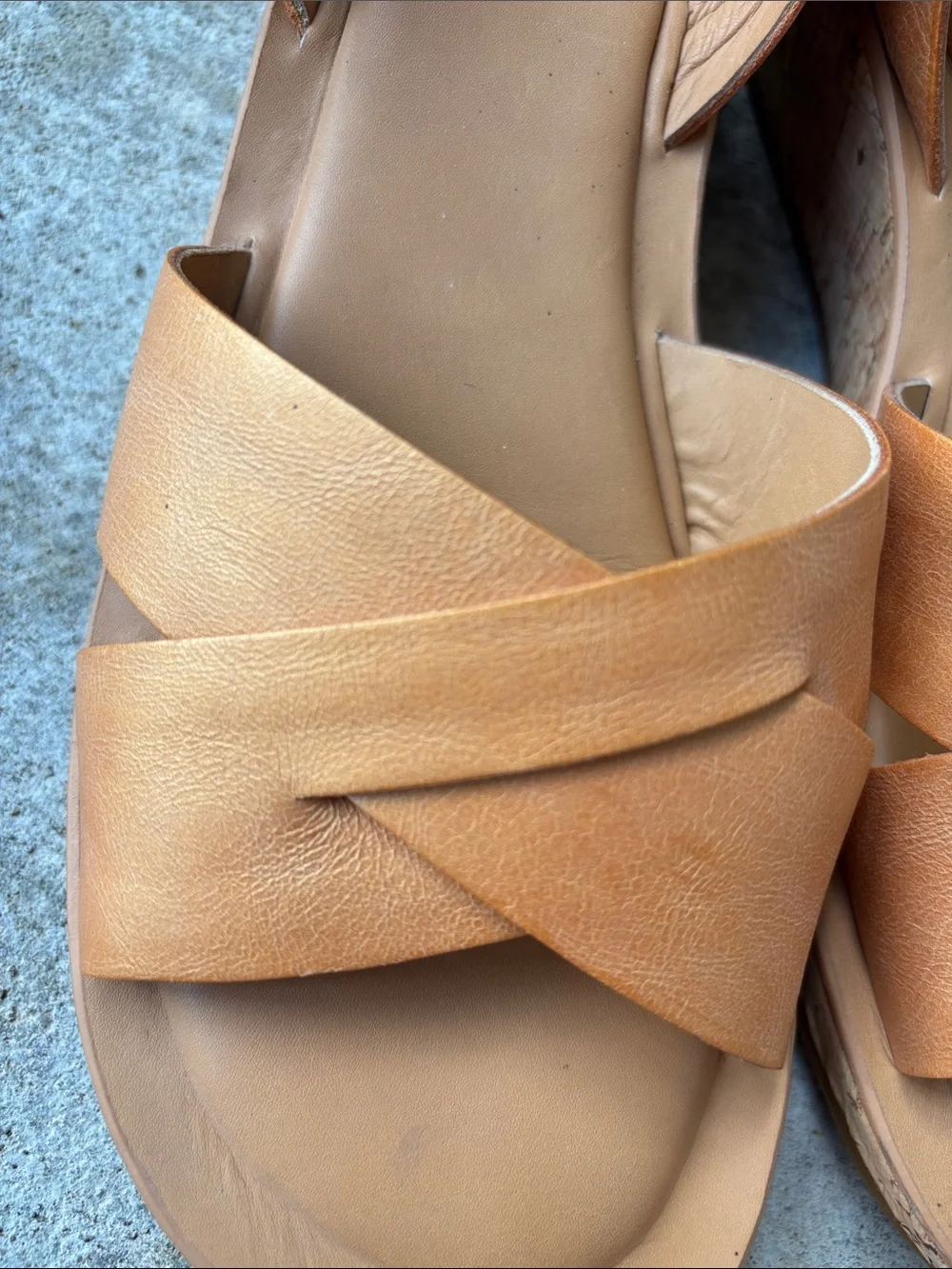 Kork-Ease Myrna 2.0 Golden Sand Leather Cork Wedge Sandals